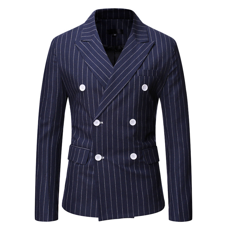 Herren elegante Doppelreiherjacke mit Nadelstreifen EB