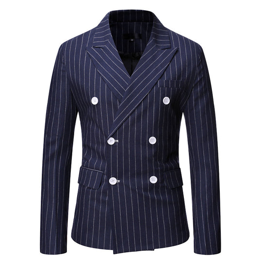 Herren elegante Doppelreiherjacke mit Nadelstreifen EB
