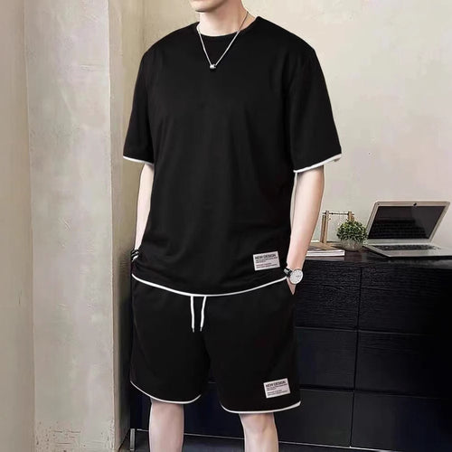 Herren stylisches Freizeit-Set mit kontrastierenden Details EB