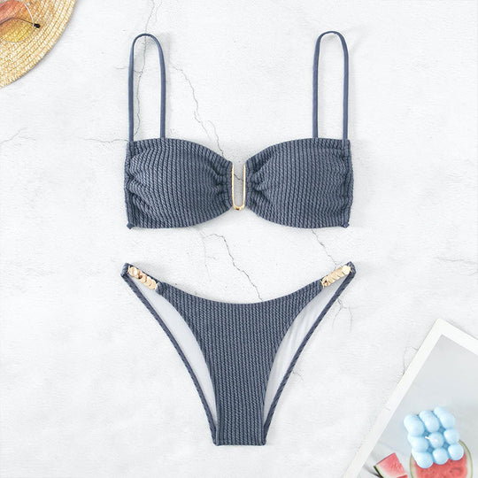 Damen Bikiniset mit elegantem Wickeldetail EB