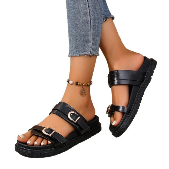Damen Komfortable und modische Riemchensandalen EB
