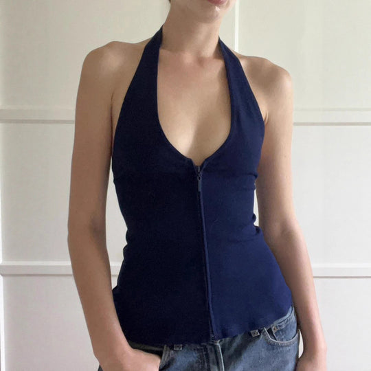 DamenZip-Top mit tiefem V-Ausschnitt und Racerback EB
