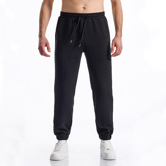 Herren bequeme Freizeithose mit elastischem Bund und Strukturmuster EB