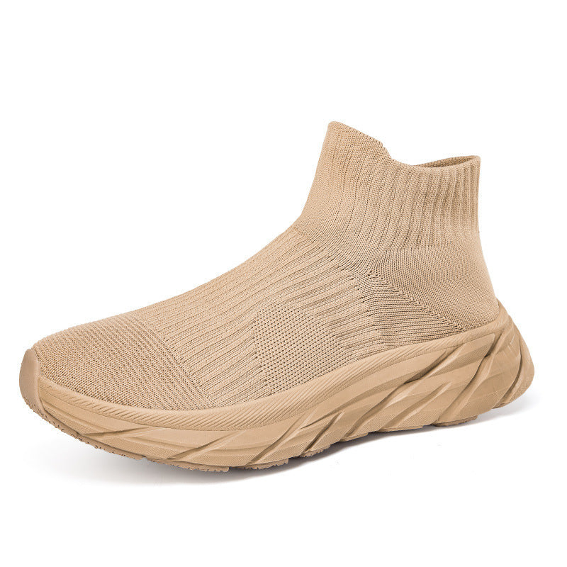 Damen Sportliche Stricksneakers mit hohem Schaft und dämpfender Sohle EB