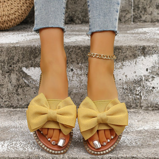 Damen Slipper mit glamourösem Schleifendetail EB