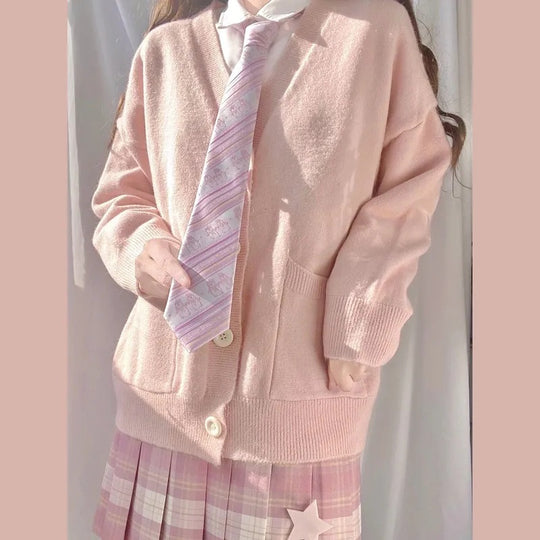 Damen Grob gestrickter Cardigan mit Taschen und V-Ausschnitt EB