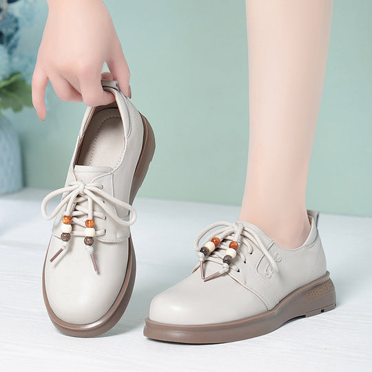 Damen modische Schnürschuhe mit eleganten Perlendetails EB