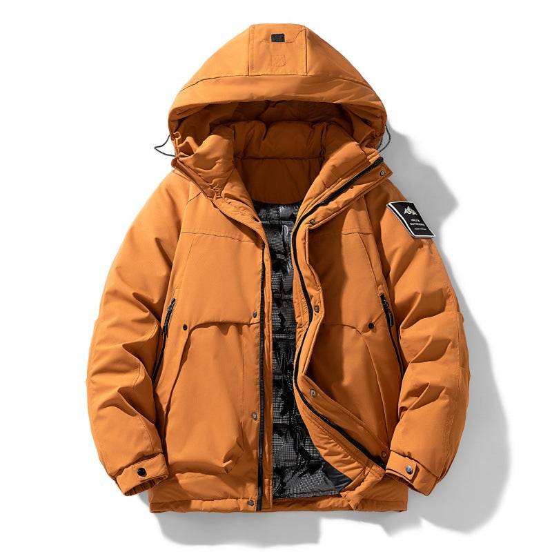 Unisex wasserabweisende gesteppte Winterjacke mit Kapuze und Thermoisolierung EB