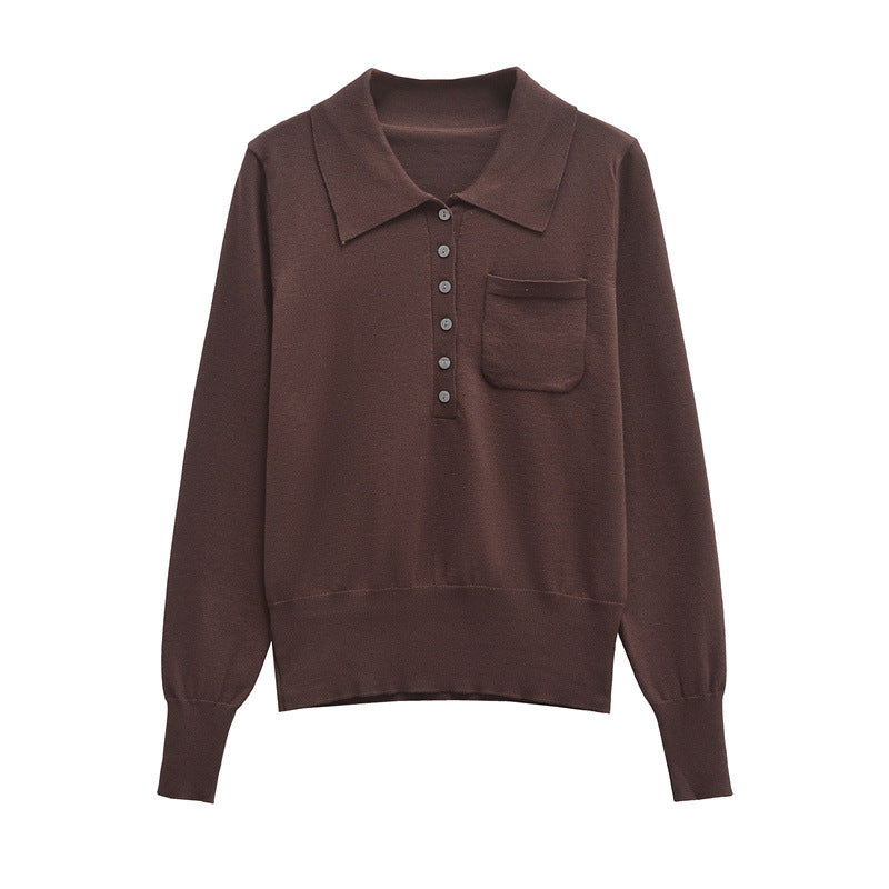 Damen Poloshirt mit Knopfleiste und Brusttasche EB