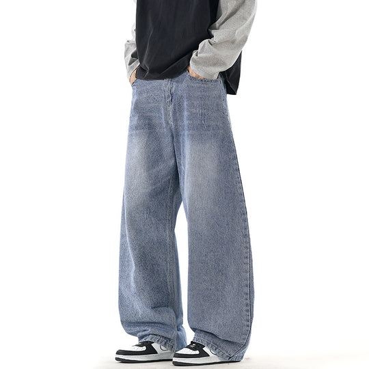 Damen Weit geschnittene Denim-Jeans im Vintage-Stil EB