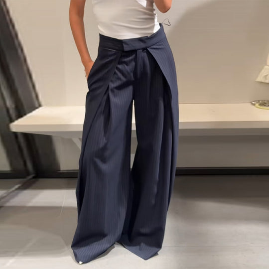 Damen elegante weite Stoffhose EB