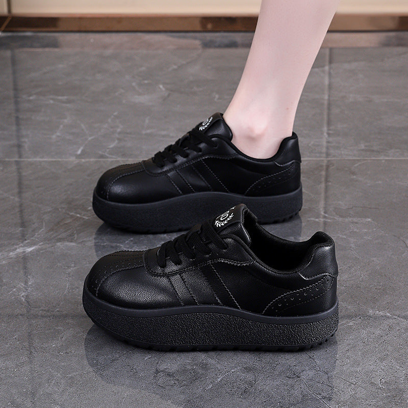 Damen Komfortable Sneaker mit dicker Laufsohle und elegantem Design EB
