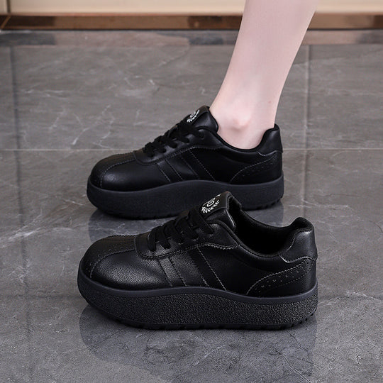Damen Komfortable Sneaker mit dicker Laufsohle und elegantem Design EB