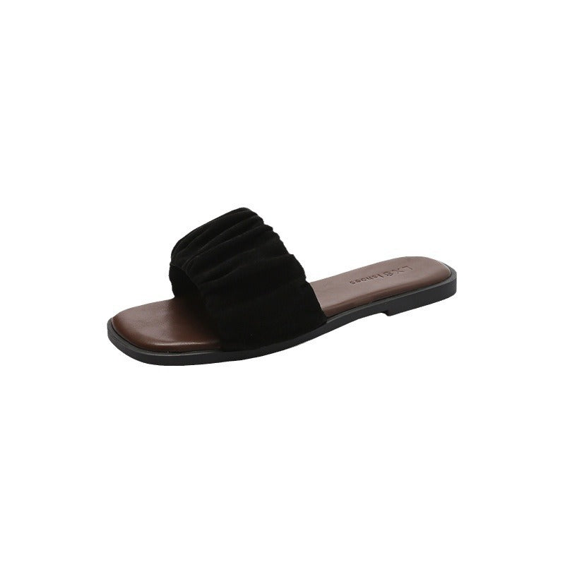 Damen Bequeme Mules mit dekorativem Riemendesign EB