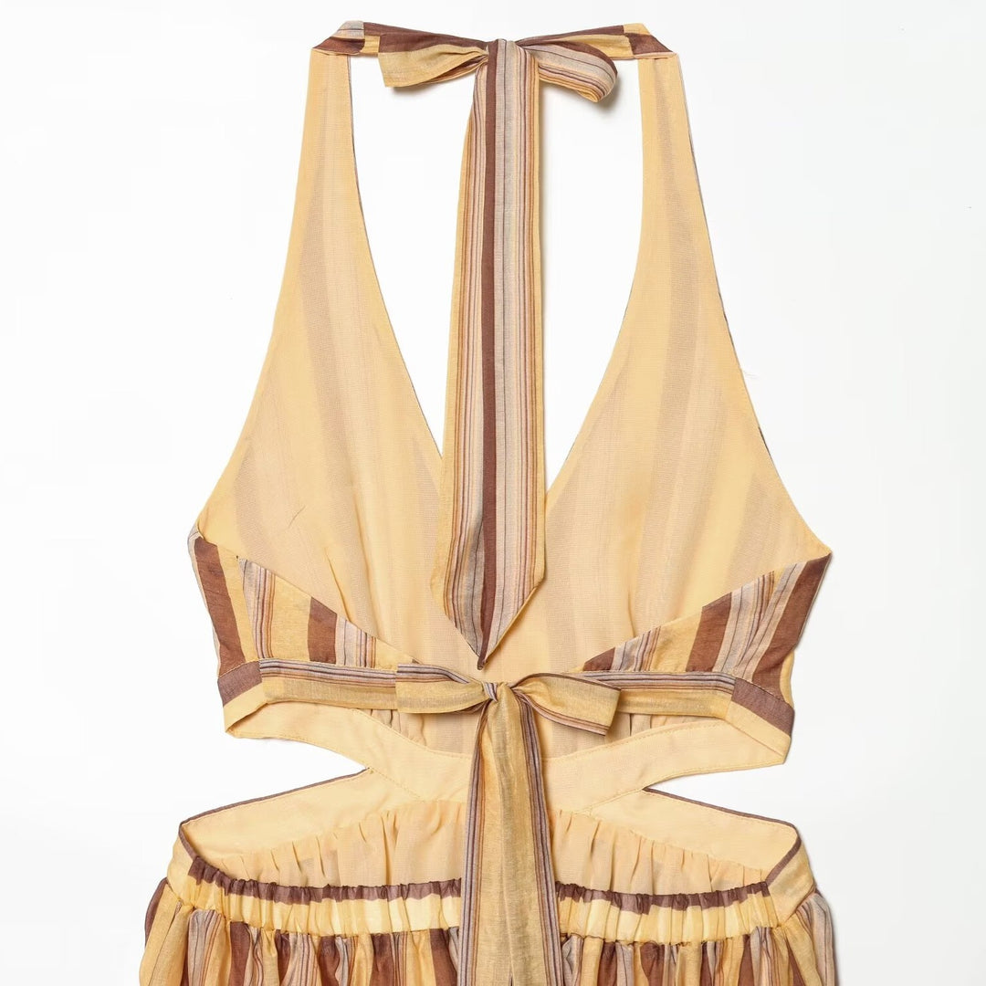 Damen Sommerkleid mit tiefem Ausschnitt und Cut-Outs EB
