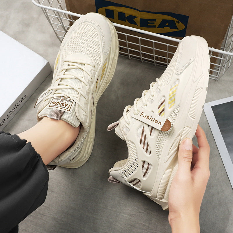 Damen sportliche Sneaker mit atmungsaktivem Netzmaterial und stabiler Dämpfung EB