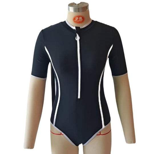 Damen Sportlicher Langarm Badeanzug EB