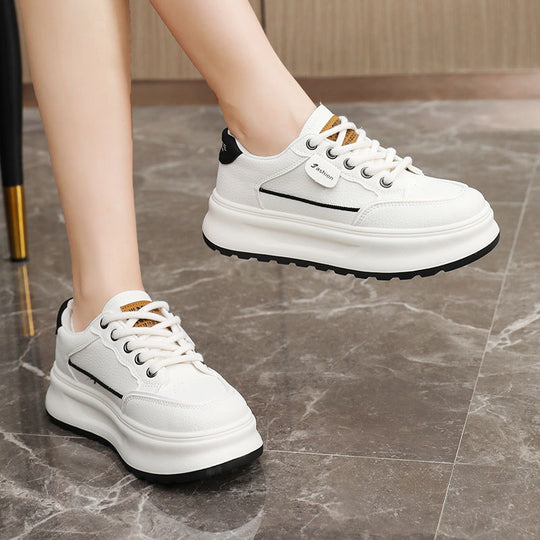 Damen modische Chunky Sneaker mit hochgezogenem Sohlenprofil und atmungsaktiver Obermaterialstruktur EB