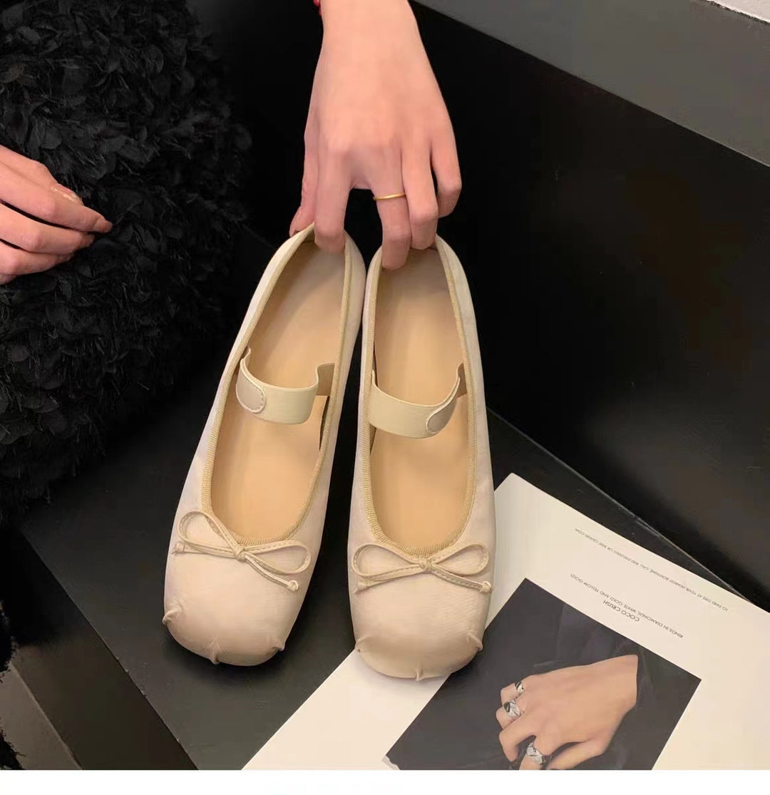 Damen Ballerinas mit anpassbarem Riemchen und eleganter Schleifenapplikation EB