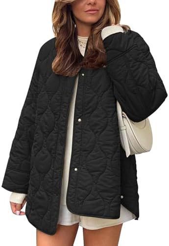 Damen Lässige Steppjacke mit praktischen Taschen und lässigem Schnitt EB