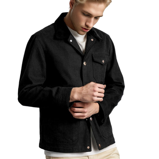 Herren lässige Baumwolljacke im Worker-Stil EB