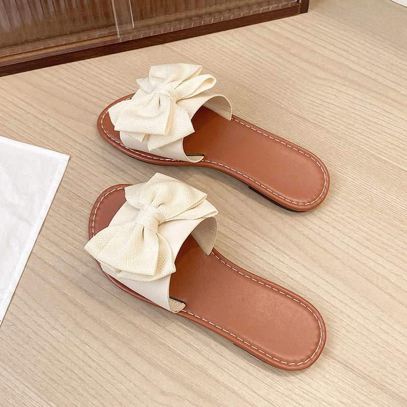 Damen Slip-On Sandalen mit Schleifen-Design EB
