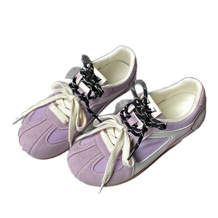 Damen sportliche Sneaker mit atmungsaktivem Obermaterial und modischem Schnürsystem EB
