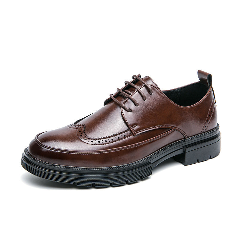 Herren Elegante Schnürschuhe aus hochwertigem Leder mit rutschfester Sohle EB