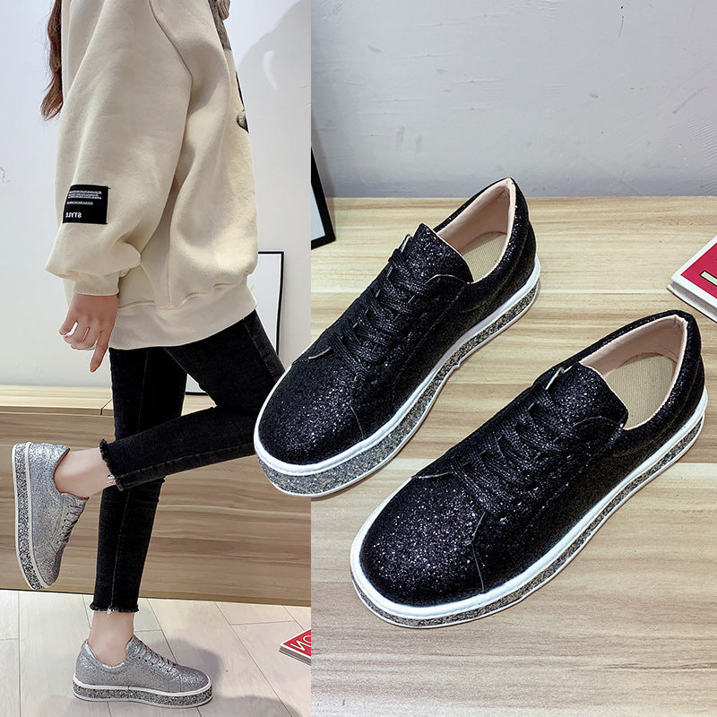 Damen Glitzernde Sneakers mit komfortablem Plateau EB