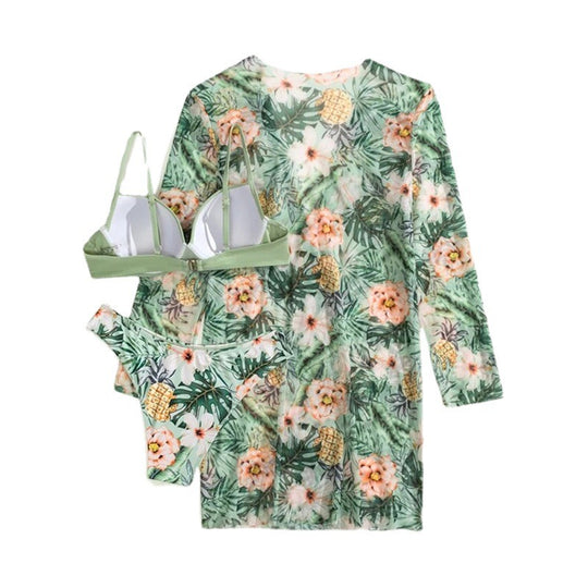 Damen Strandkimono mit buntem Hawaii-Muster EB
