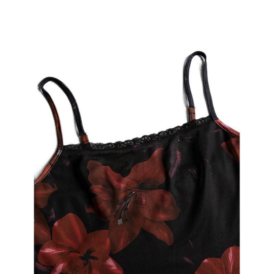 Damen Minikleid mit floralen Akzenten und verführerischem Schnitt EB
