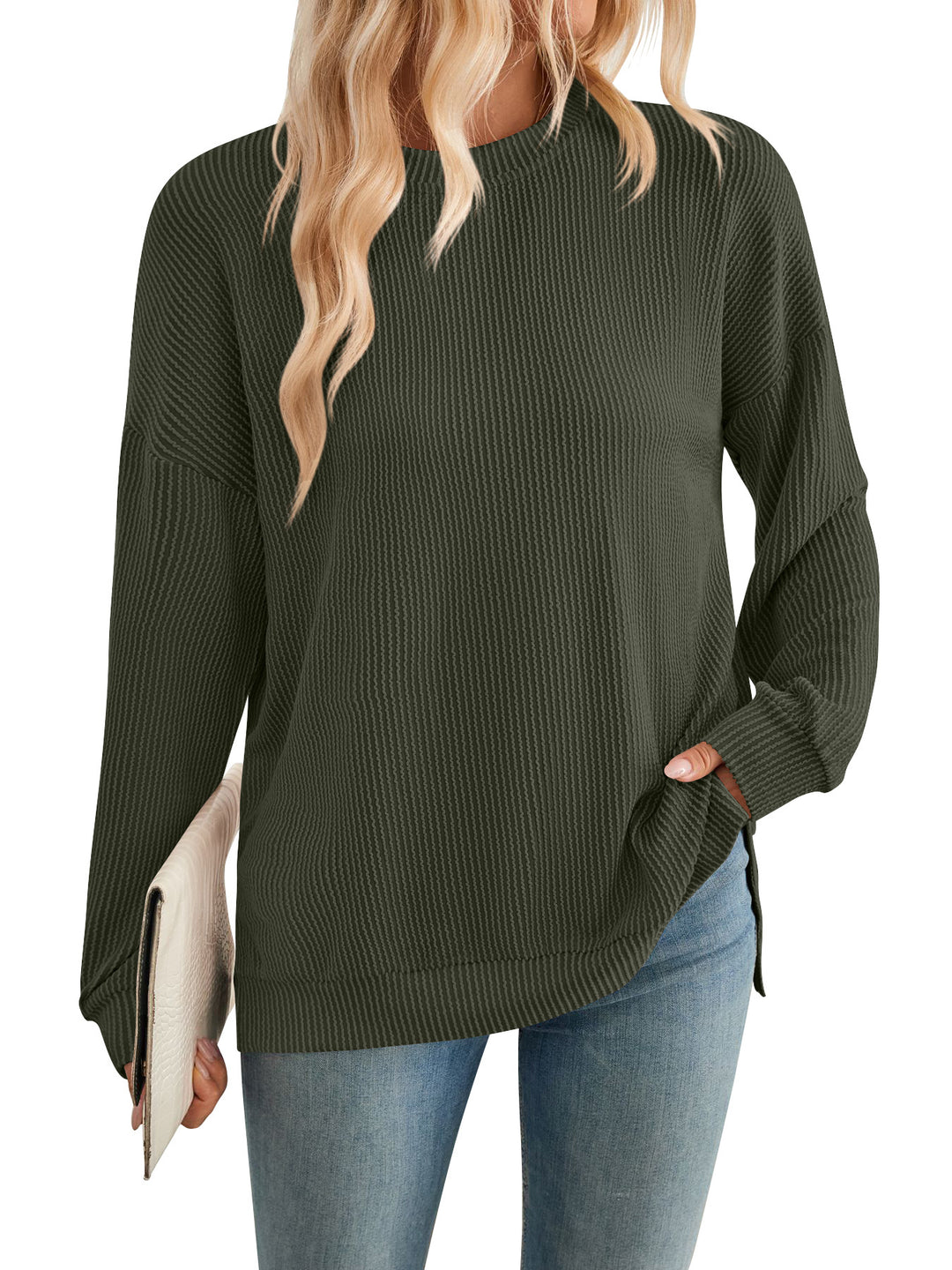Damen lässiger Strickpullover EB