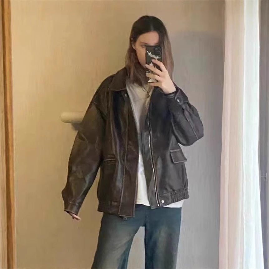Damen modische oversized jacke mit strukturiertem Design EB
