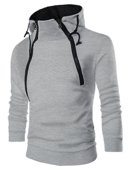 Herren moderne Kapuzenpullover mit praktischem Reißverschluss EB