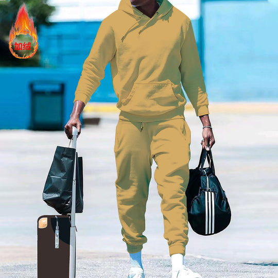 Herren lässiges Freizeit-Set mit Kapuzenpullover und Jogginghose EB