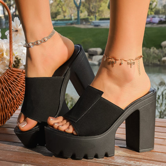 Damen Plateausandalen mit trendigem Blockabsatz EB