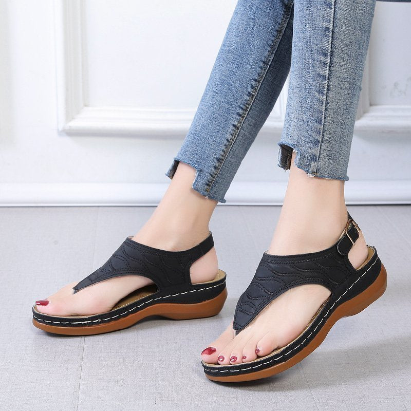 Damen Zehentrenner-Sandalen mit anatomischer Fußbettung EB
