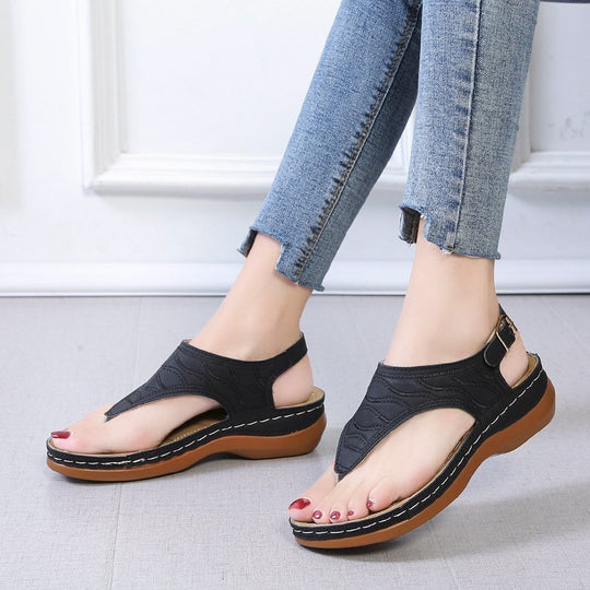 Damen Zehentrenner-Sandalen mit anatomischer Fußbettung EB