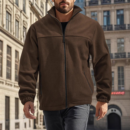 Herren Fleecejacke mit hohem Kragen EB