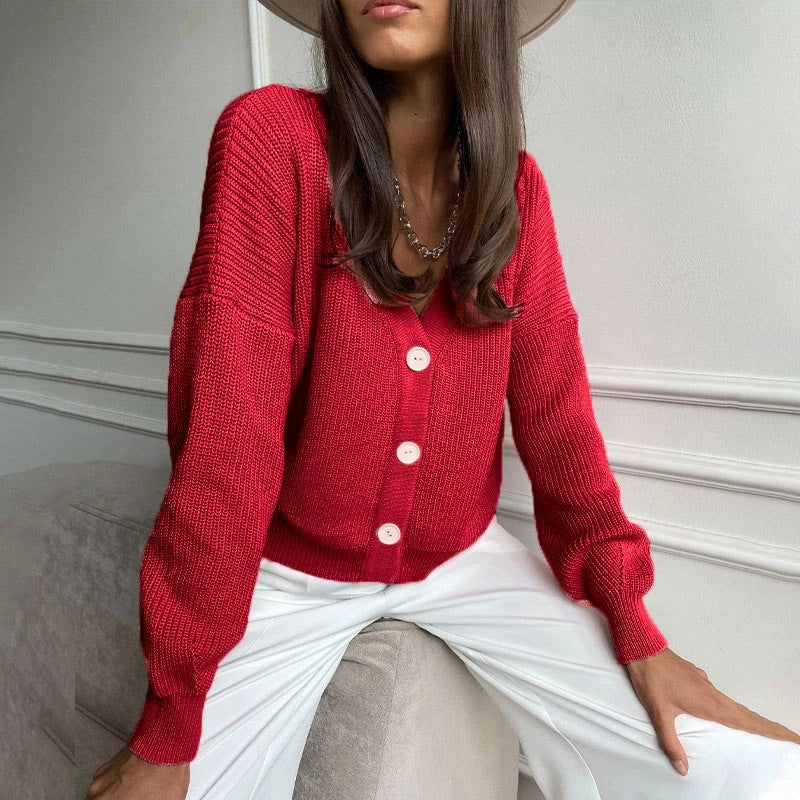 Damen lässiger Strickcardigan EB