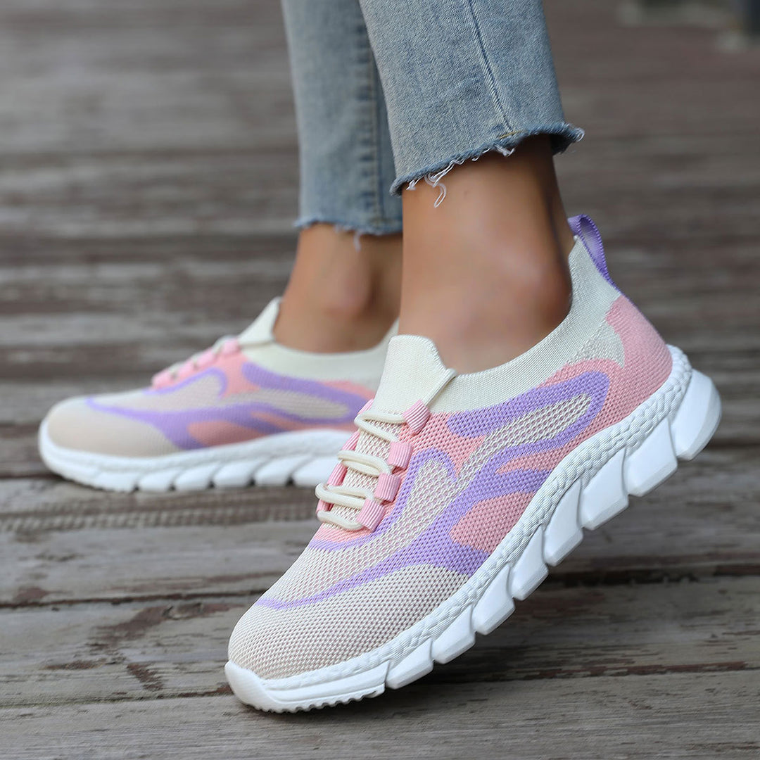 Damen Leichte Sportschuhe mit atmungsaktivem Mesh-Obermaterial und rutschfester Sohle EB