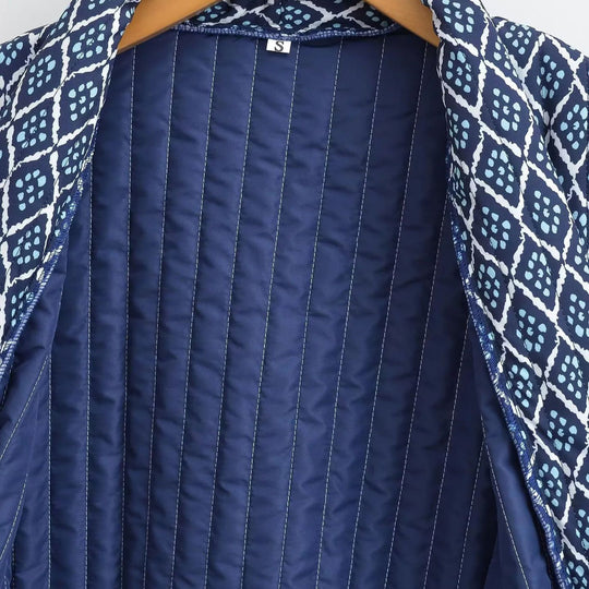Damen Kimono-Jacke mit elegantem Muster und lockerer Passform EB