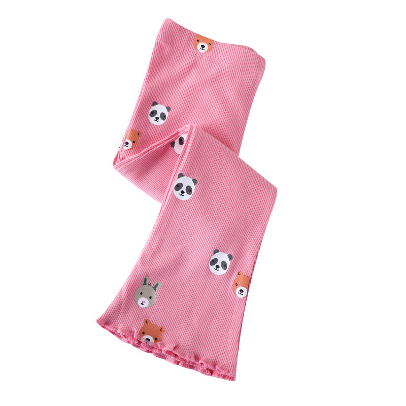 Mädchen Leggings mit verspielten Tierfaces EB