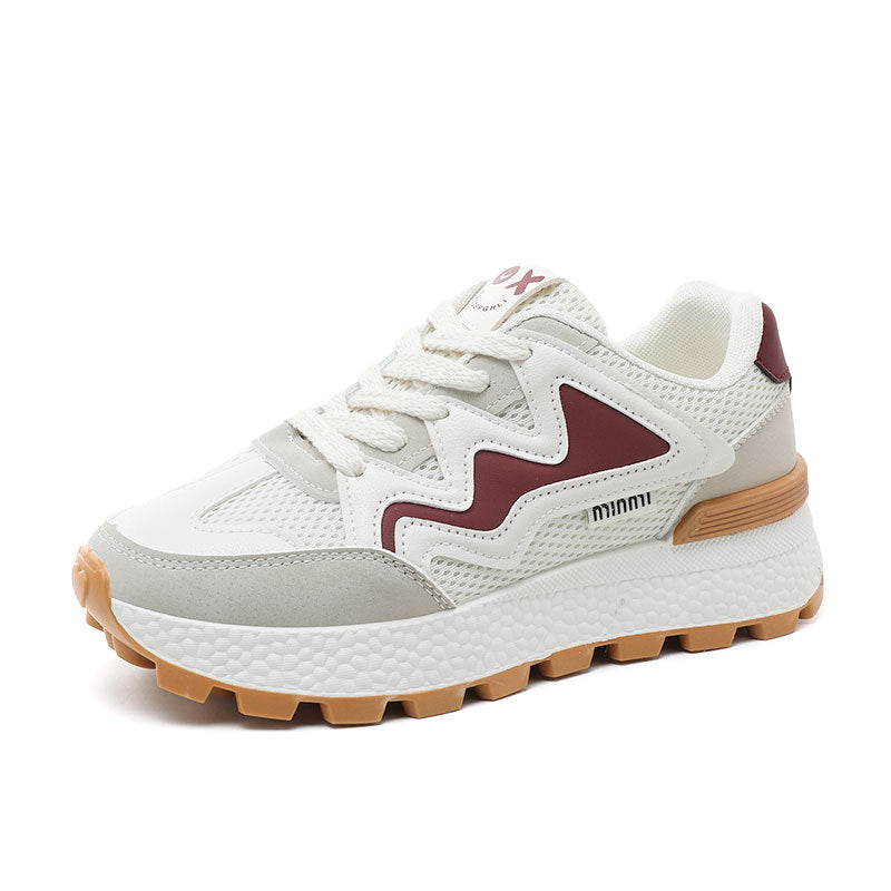 Damen Sportliche Freizeitsneaker mit atmungsaktiver Mesh-Oberfläche und dämpfender Laufsohle EB