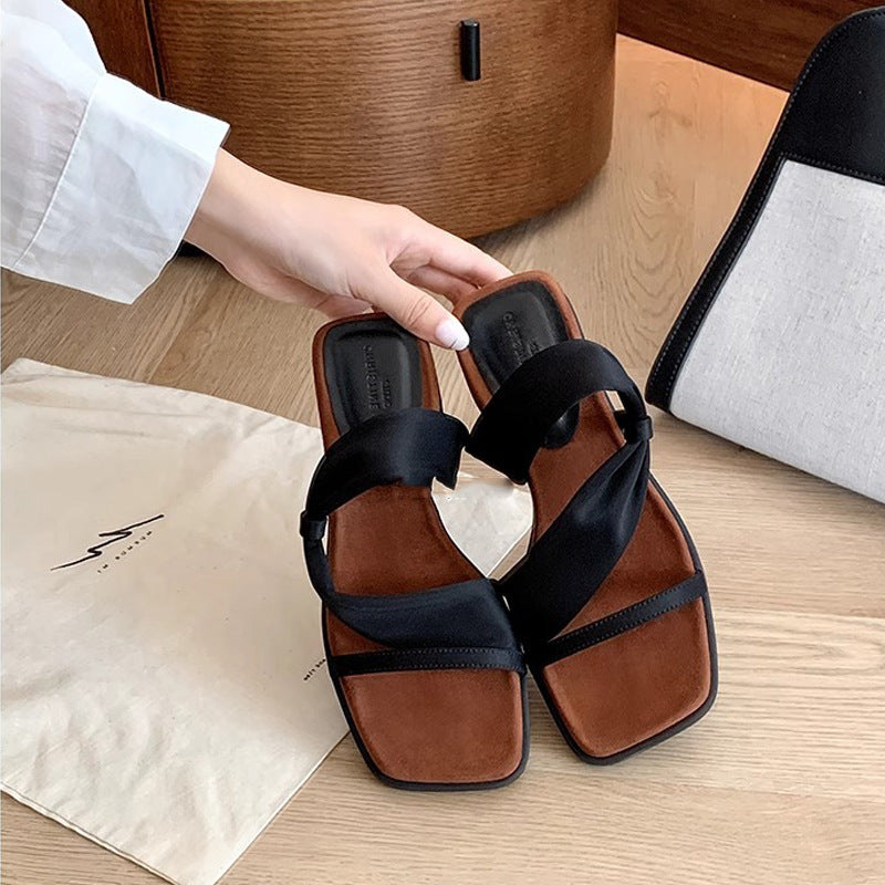 Damen Sandalen mit eleganter Schleifenapplikation EB
