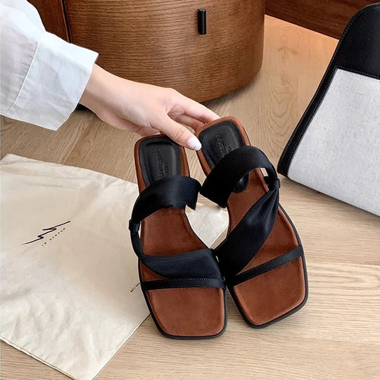 Damen Sandalen mit eleganter Schleifenapplikation EB