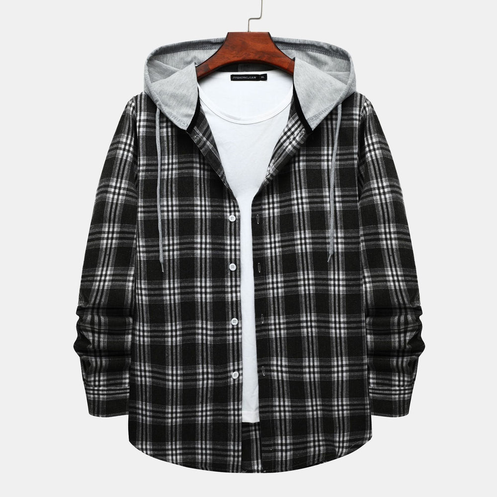 Damen Flanelljacke mit Kapuze EB