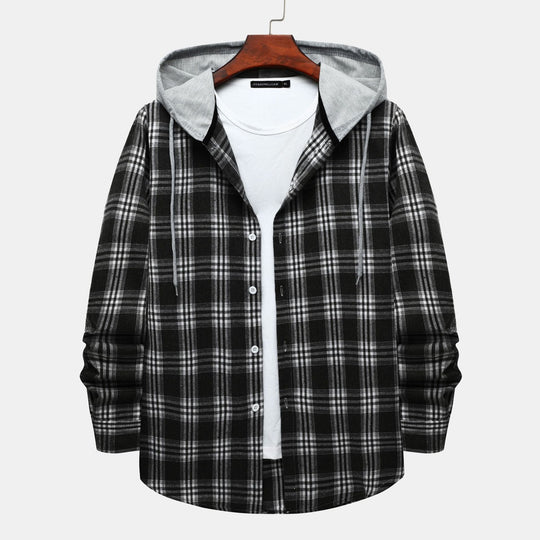 Damen Flanelljacke mit Kapuze EB