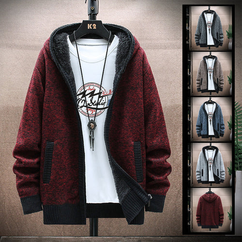 Herren gemütliche Strickjacke mit tiefem V-Ausschnitt und praktischen Taschen EB