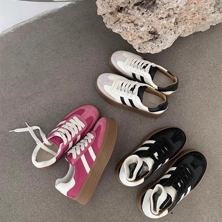 Damen Plateau-Sneaker mit sportlichem Design und breiter Sohle EB